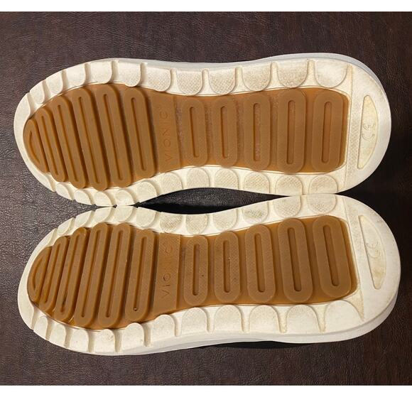 Vionic Simasa Ray Snake Print Heel Leather Sneakers Black White Women's Size 6 - Picture 6 of 8